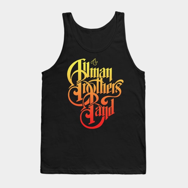 Retro 70's Allman Brothers Band Rock Logo Tank Top by robotbasecamp